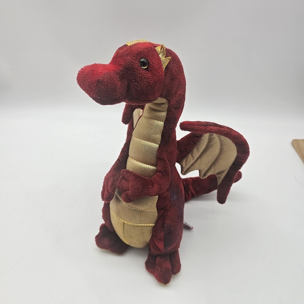 Douglas Sydni Dragon Plush Stuffed Animal Toy 11" Red Gold Soft Washable Cute